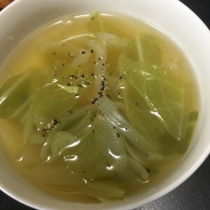 風邪に☆ブロッコリーとキャベツと玉ねぎの生姜スープ